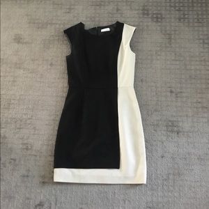 Calvin Klein black and beige dress